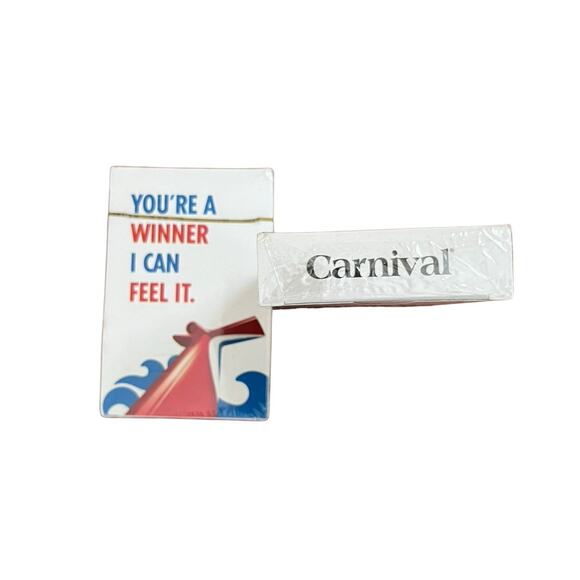 Vintage Carnival Cruise Line Lot Of 2 Playing Card Deck Fun Ship Freddy - Picture 2 of 3